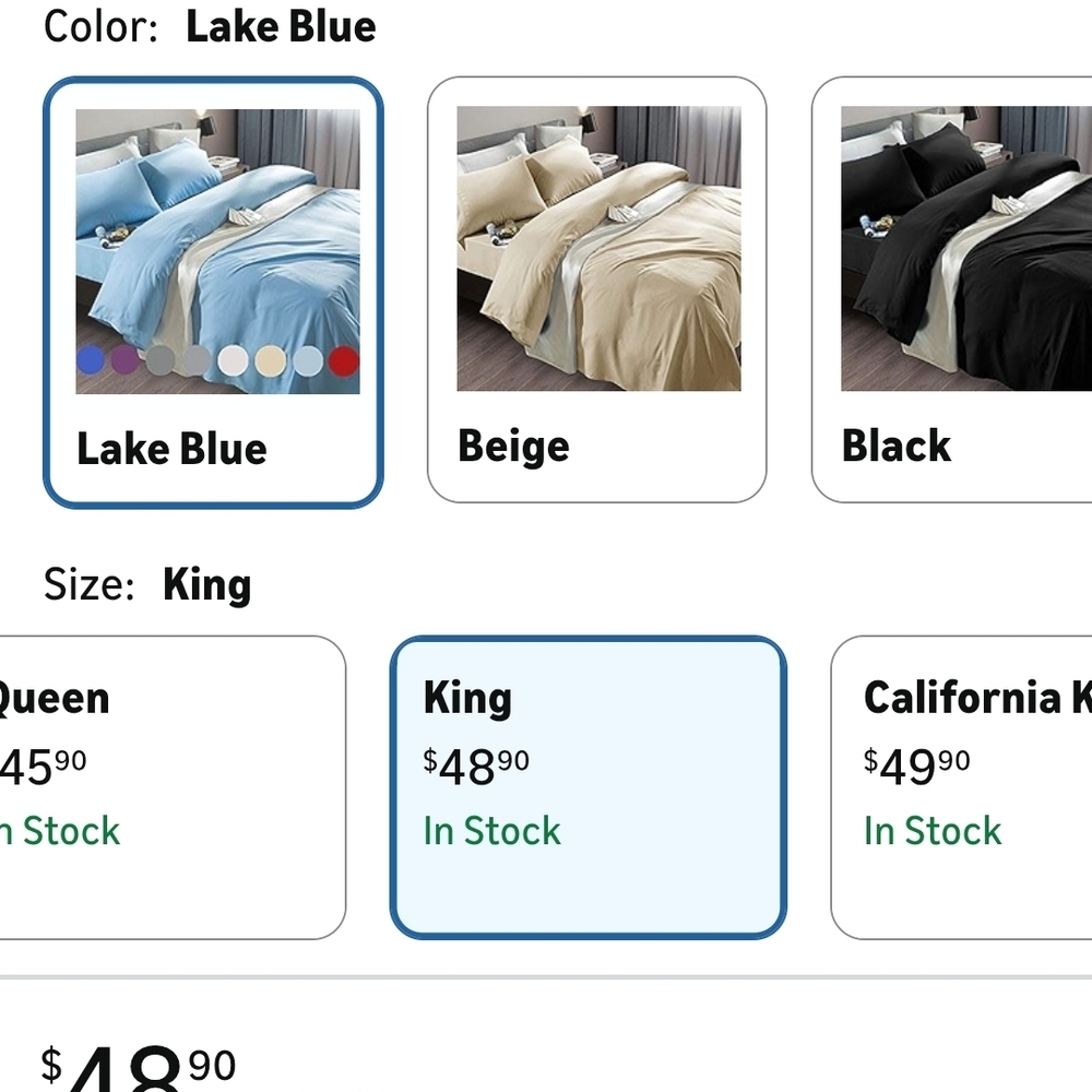 Luxury Blue Bedding Set - Picture 2 of 8